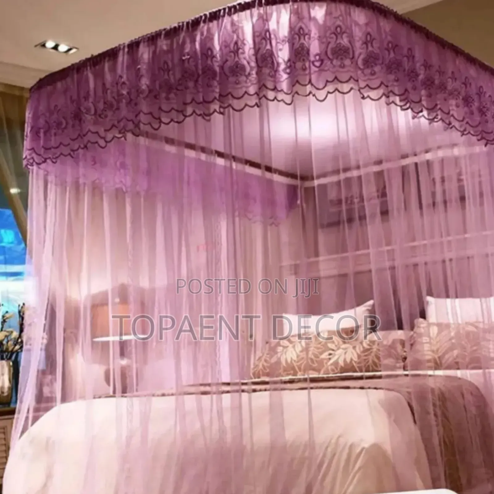 Purple ,Adults Bed 2 Stand Easy Fixing Mosquito Nets