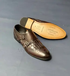 Men’S Formal Crocodile-Embossed Leather Upper a Rubber Sole John F.
