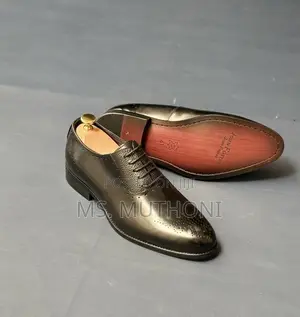 Black /Brown Leather Oxford Dress Shoes (John Foster) ; 39-46