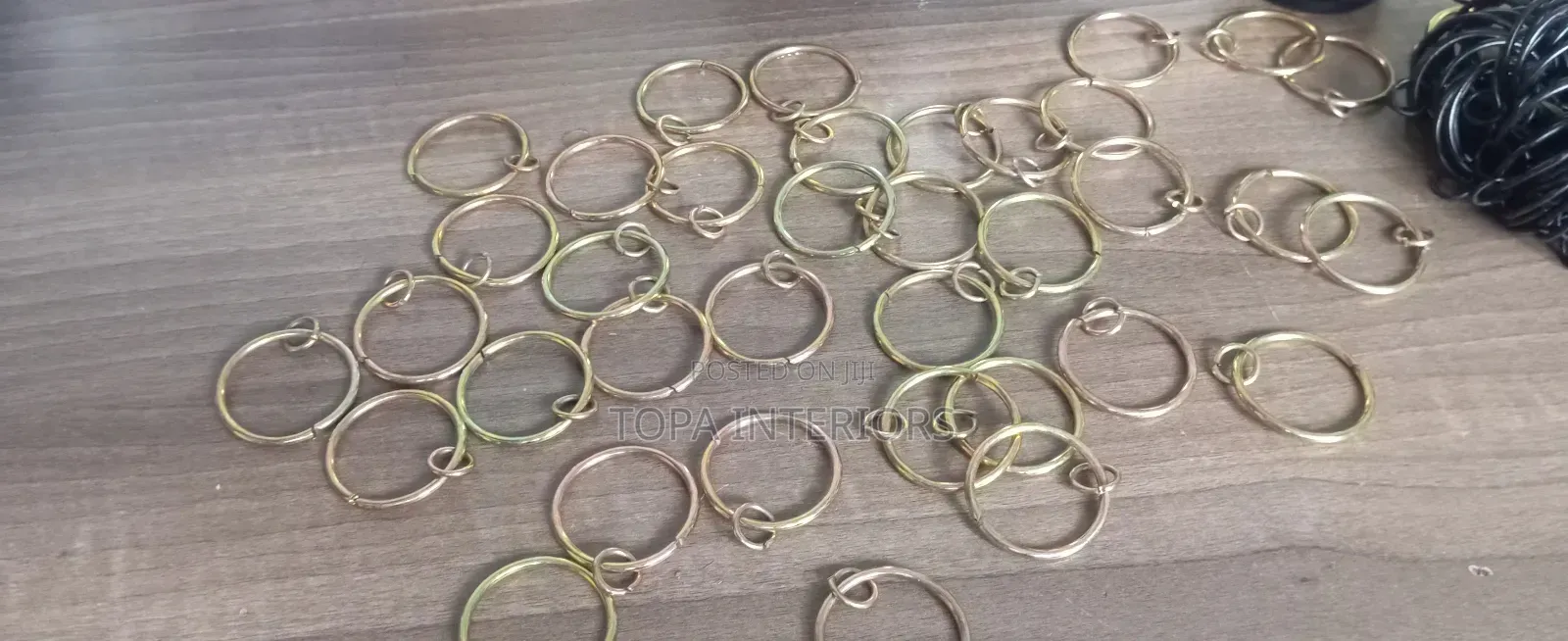Curtain Pole Accessories Gold Drapery Curtain Rings