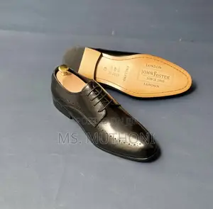 John Foster Men's Premium Leather Derby Shoes Size 40-46