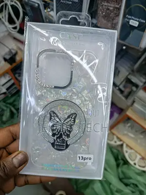 Butterfly Phone Case Features a Luxury Glitter Design iPhone 13 Pro