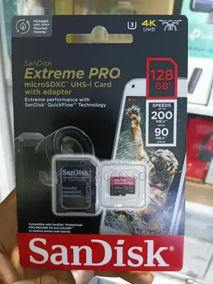 Sandisk 128gb Extreme Pro (200mb/S) Micro SDXC Card With Adapter.