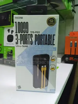 Tecno Ultra -Tank 10000mah Power Bank TPB-P103