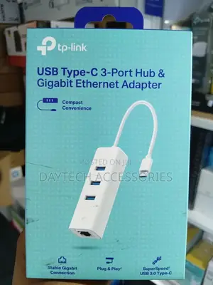 Tp-Link Usb 3.0 Type-C 3-Port Hub Gigabit Ethernet Network Adapter