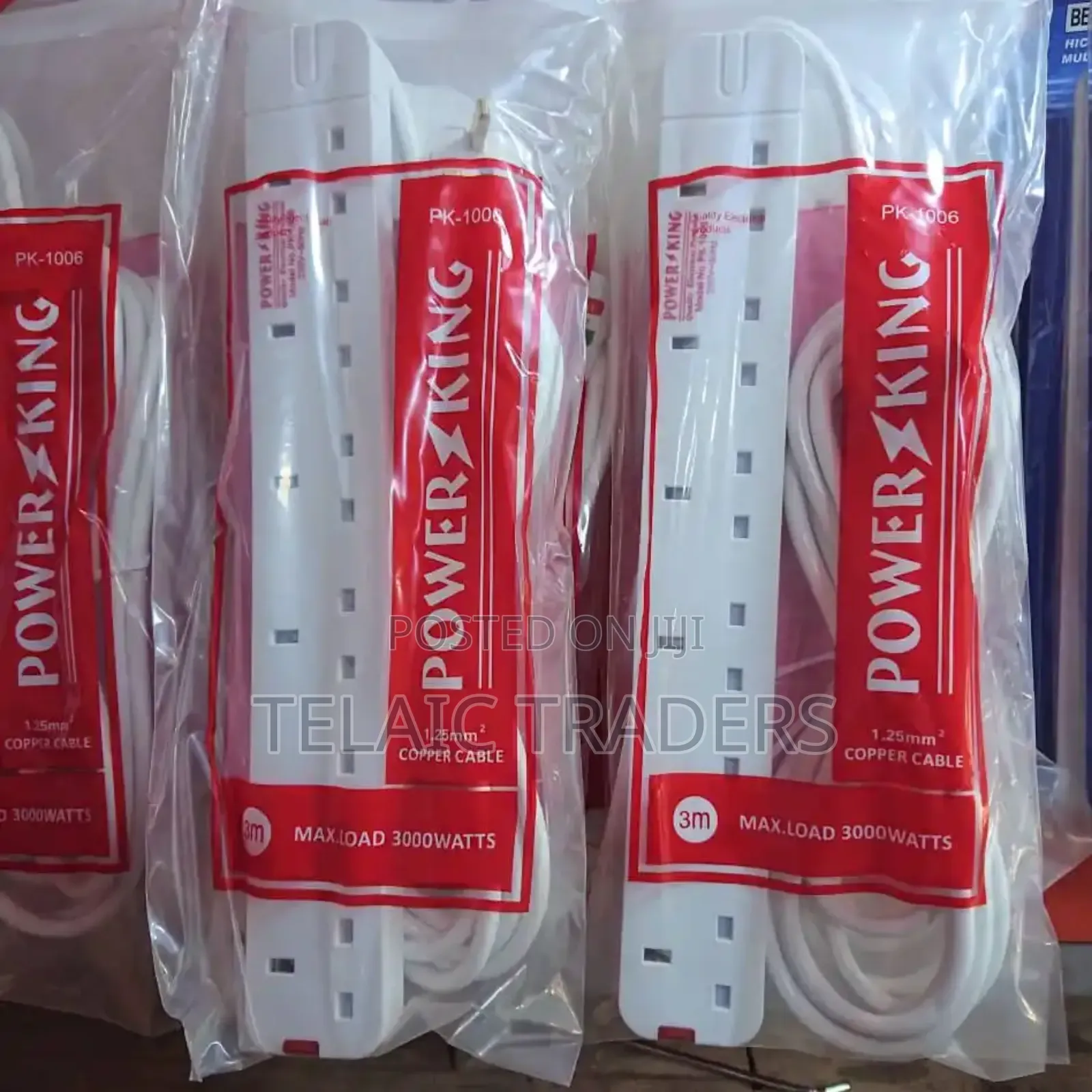 Powerking Extension Cord 3m 6way