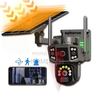 Triple Lens CCTV Camera Solar Powered Wifi Enabled 