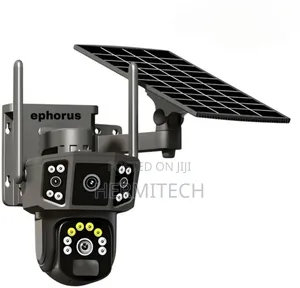 Triple Lens CCTV Camera Solar Powered Wifi Enabled 