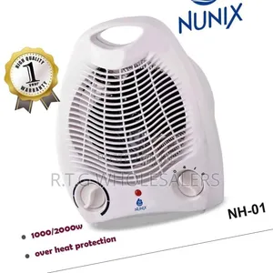 Nunix Portable Fan Heater – Adjustable Heat Thermostat