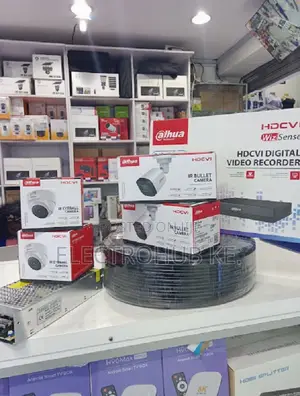 New 4 Channel Hd Dvr Kit With 4 Cctv Cameras Dahua