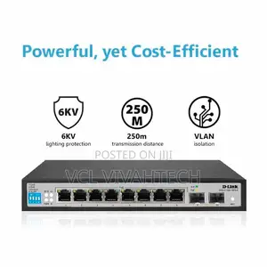 D-Link 8 Port Poe Gigabit Smart Managed Switch + 2 SFP Ports