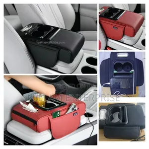 Car Amrest Cup Holder With Usb Charging Storage Box