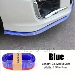 Carbon Blue Car Rubber Strip Sticker Lip