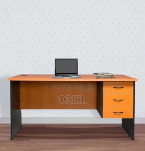 Modern Office Desk : 1.4m Cherry Ofice Desk With 3-Drawers