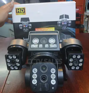 V380 4g Triple Lens Dual Panel Security Solar Camera