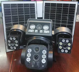 VTS 30a V380 4g Triple Lens Solar Powered PTZ Camera Wit Dual Panels