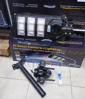 V380 Triple Lens Solar Camera With Night Light