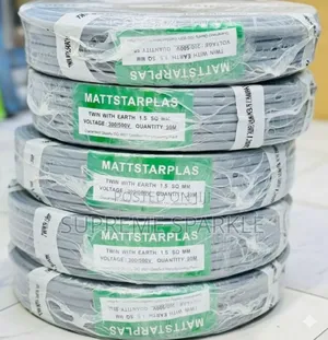 Matstarplas 1.5mm Twin With Earth Electrical Cable. 90m, 350/500v Ac