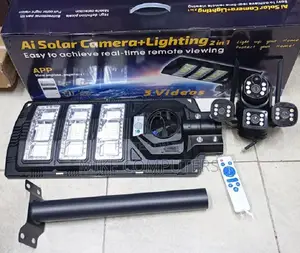Streetlight Solar With V380 CCTV 4gsimcard/Wifi Camera 450w