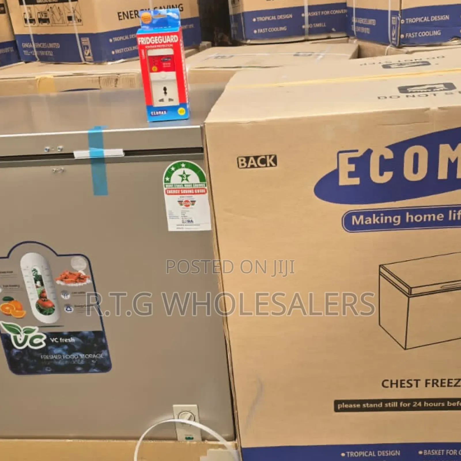 Ecomax 60 L Compact Chest Freezer + Free Fridge Guard