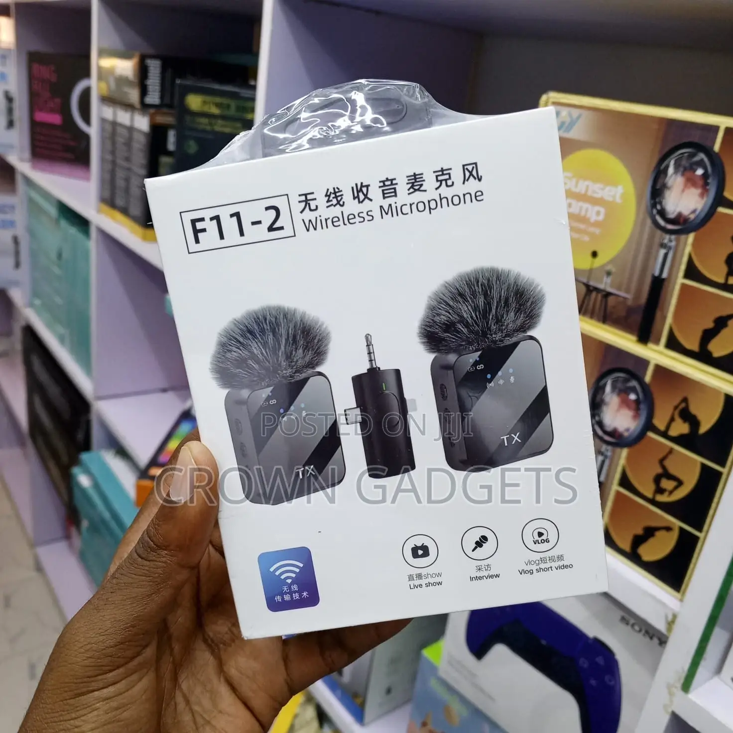 F11-2 Wireless Lavalier Microphone System for Vlogging Youtube