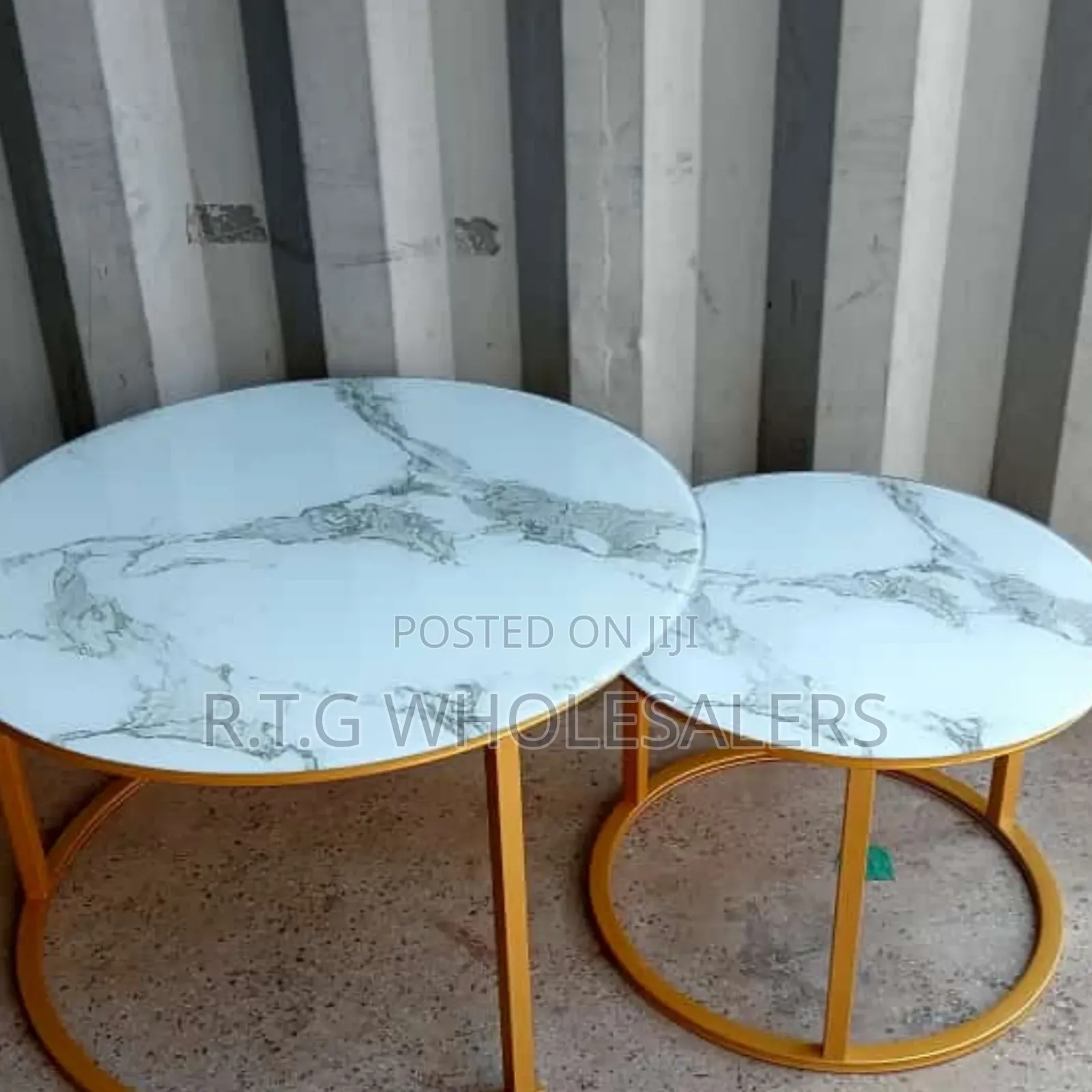 Modern Glass-Style Nesting Coffee Table – White Finish