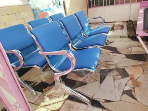 Blue 3 Seater Waiting Bench