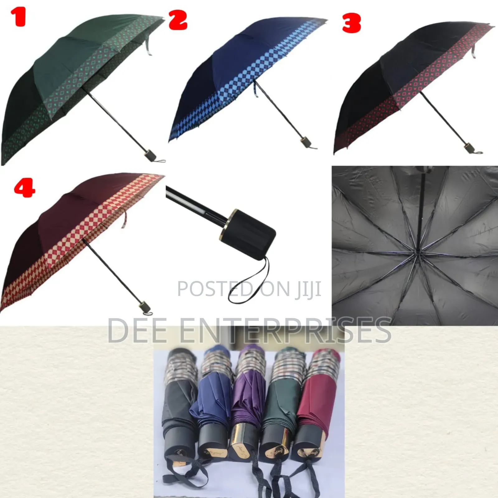 Strong Purse Sized Checked Umbrellas