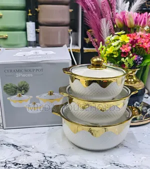 *3pc Set Gold Ceramic