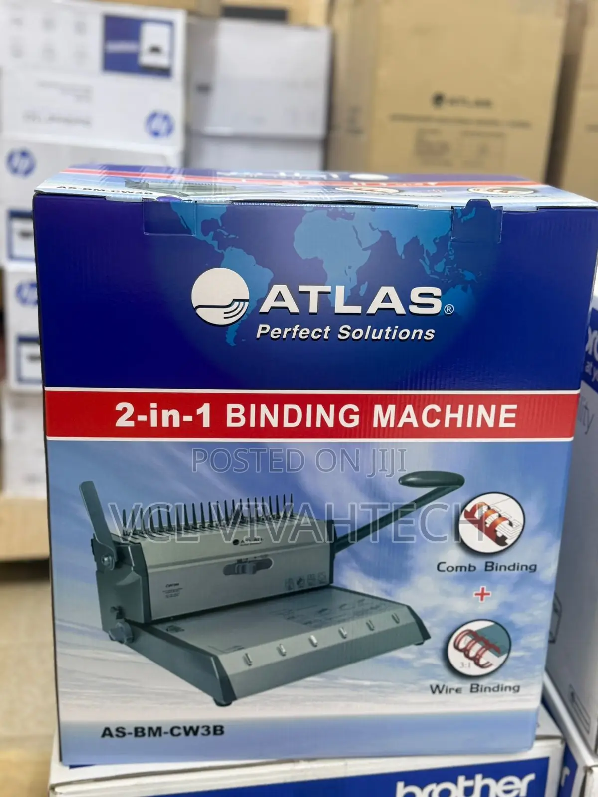 As-Bm-Cw3b Atlas 2-1n-1 Binding Machine / Combo Wire Binding