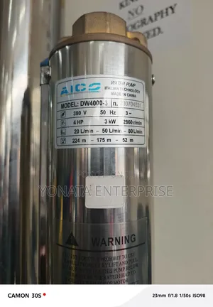 Aico Japan 3phase Submersible Water Pump 224m