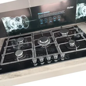 Haier Hob‐S775b 5‐Burner Built‐In Cooker Hob – 3.5kw Wok Burner