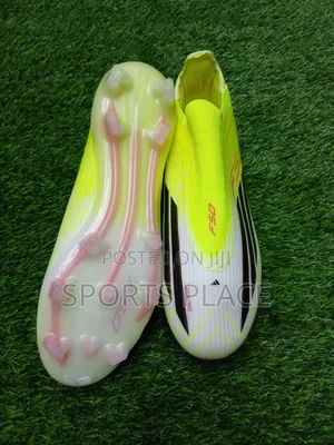 Adidas F50 Fg — Neon Yellow / White / Pink Accents Football Boots