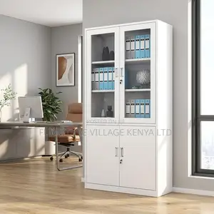 Office Cabinet; Modern White Steel Filing Cabinets With Glass Doors