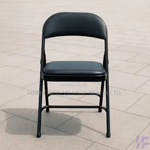 Office Chair; Padded Black Foldable Study Chair