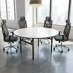 Office Table; Multi-purpose Round Folding Table