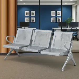 Office Chair; 3-seater Metal Waiting Bench