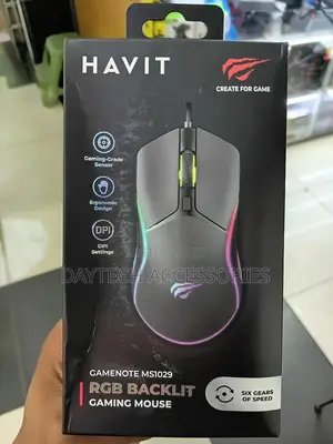 The Is a Havit Gamenote Ms1029 RGB Backlit Gaming Mouse.
