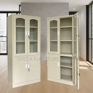 2-door Metallic Glass Front Filling Cabinet