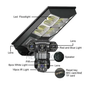 Quality Floodlight CCTV Camera With Triple Lens Available