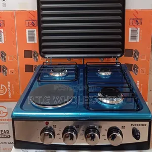 Eurochef Tabletop Cooker 3 Gas, 1 Electric Burners for Easy Cooking