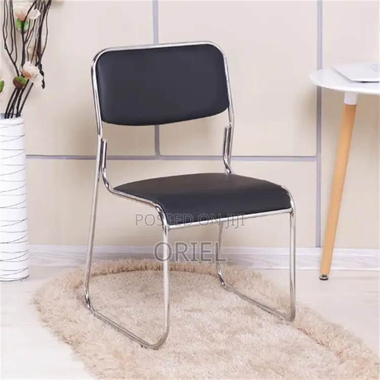Modern Office Visitor Chair : Stackable Chrome Office Visitor Chair