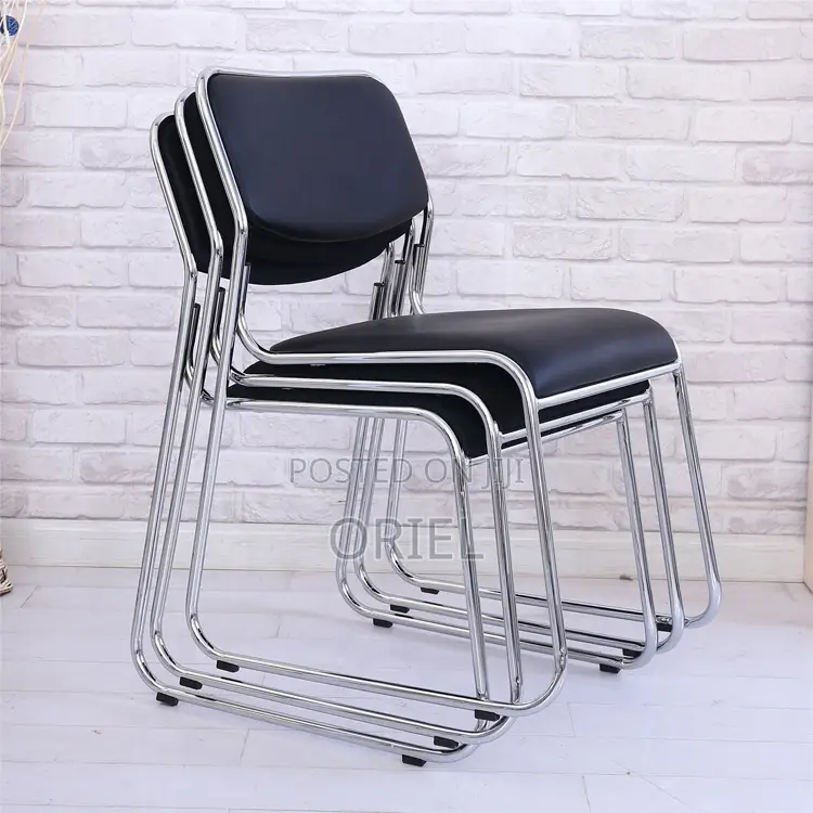 Modern Office Visitor Chair : Stackable Chrome Office Visitor Chair