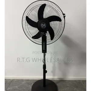 Black 16‐Inch Electromate Pedestal Fan – Quiet Adjustable