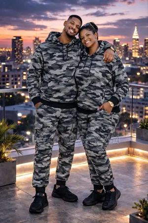Quality Wollen 2piece Camouflage Hoodie Sweatpant Track Suits