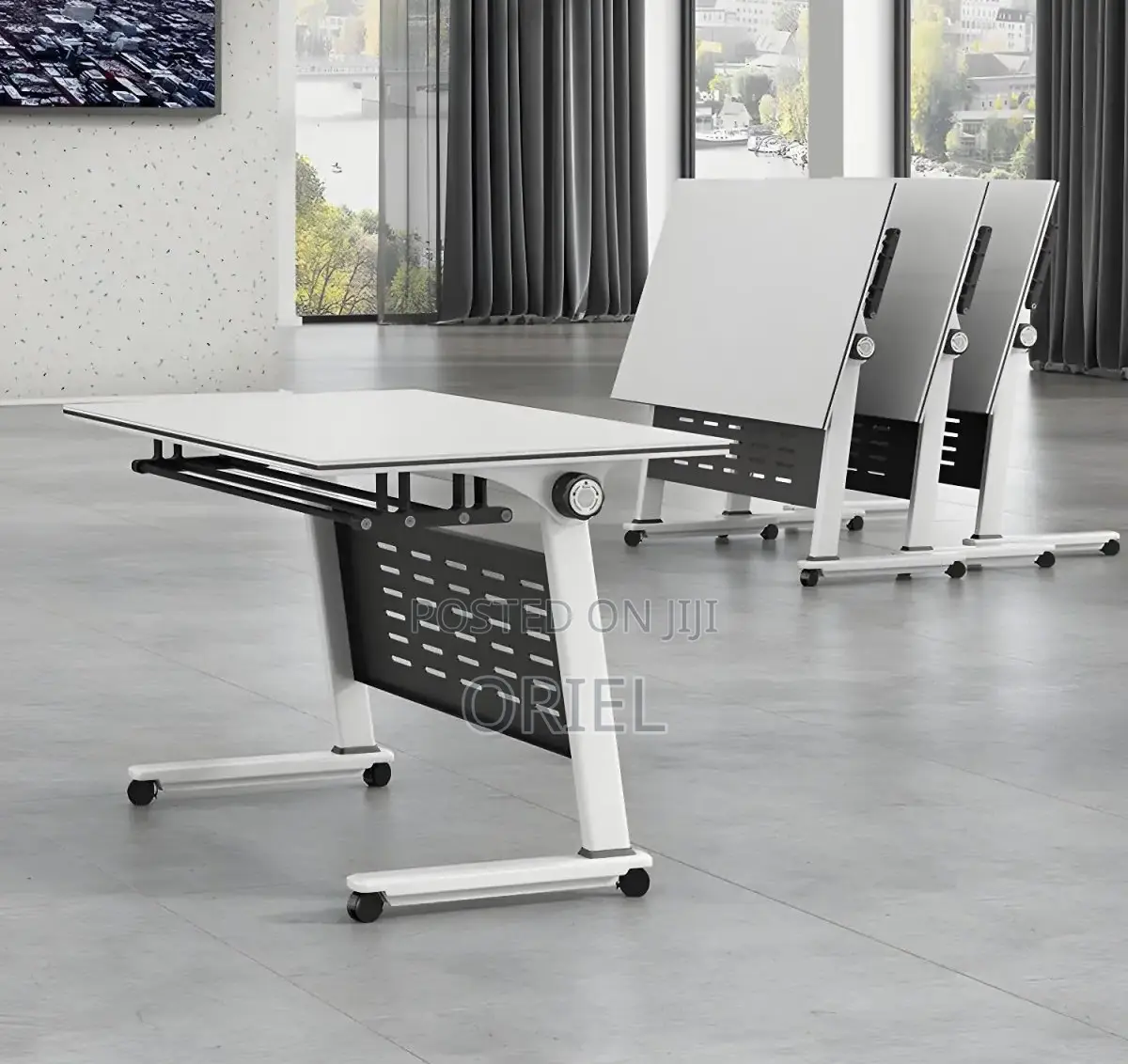 Modern Seminar Study Table : Office Foldable Mobile Training Table
