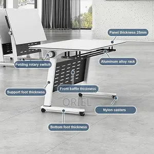 Modern Seminar Study Table : Office Foldable Mobile Training Table