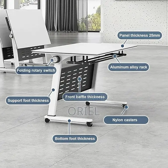 Modern Seminar Study Table : Office Foldable Mobile Training Table