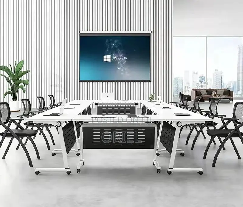 Modern Seminar Study Table : Office Foldable Mobile Training Table