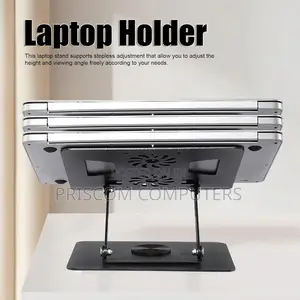 Laptop Stand With Cooling Fan, Adjustable Height Laptop Stand Portable